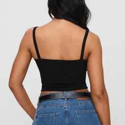 KPOP Sweetheart Neck Tank Crop Top image 2