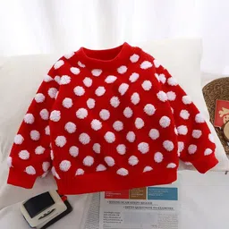 Xsole Girls Printed Pullover with Fuzzy Detail-image-91