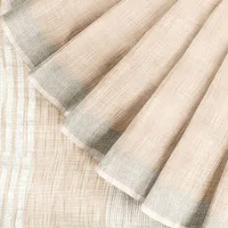The Chennai Silks Solid Striped Zari Bhagalpuri Saree image 3