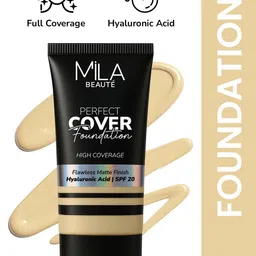 MILA BEAUTE Perfect Cover Matte Finish Foundation With Hyaluronic Acid - 30 ml - Neutral 4-picture-16