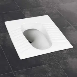 20" Premium Quality Sweltos Brand White Orrisa Pan For Bathroom Floor Mounted 20" Indian Commode-image-5