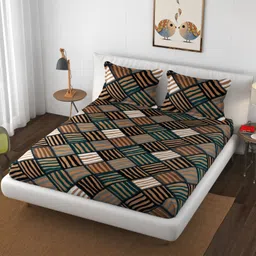 schp Woolen, Velvet Double Flat 240 TC Printed Bedsheet image 2