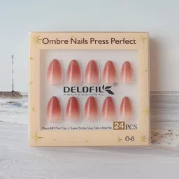 RANORE 24- Pcs Ombre Effect Reusable Press On Nails image 1