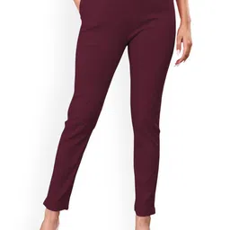 NEXSUS Women Regular Fit Easy Wash Cotton Cigarette Trouser-image-79