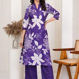 JALTHER Women Ethnic Motifs Embroidered Regular Pure Cotton Kurta with Palazzos-image-92