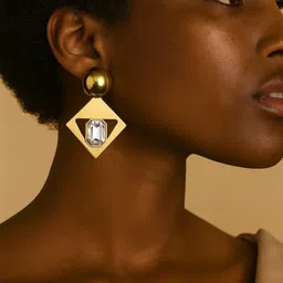 The Jewellery Tale Geometric Drop Earrings image 2