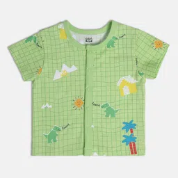 MINI KLUB Infant Boys Pack Of 3 Printed Pure Cotton Jhabla Vest 26BBFV646 image 3