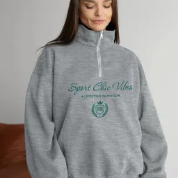 LULU & SKY Typography Printed Hooded Neck Pullover Sweatshirt image 5