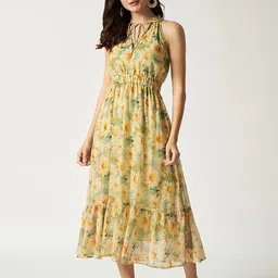 House of Sal Women Floral Printed Midi Dress-picture-25