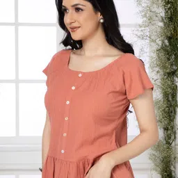 Saffron Threads Women Peplum Top image 4