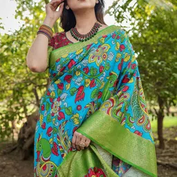 ALMAARI FASHION Ethnic Motifs Printed Jamdani Saree image 3