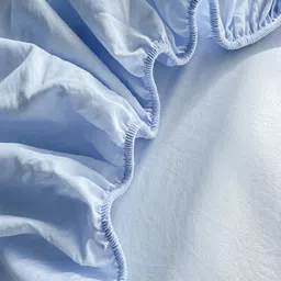 JC HOME Blue 140 TC Fitted King Bedsheet Set 2.2 m x 2 m image 5