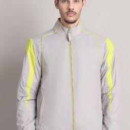 HOUSE OF VEDAS Men Stand Collar Colourblocked Windcheater Sporty Jacket-picture-4