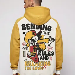 Crazymonk Men Graphic Printed Oversized Hooded Sweatshirt-picture-22