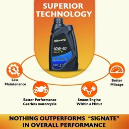 signate 10-w 40 New Motorcycle Engine Oil for Smooth Drive High Performance Engine Oil image 2