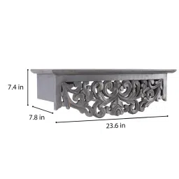 MDF Wall Shelf In Grey By The Urban Store image 4