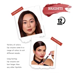 LOVE EARTH Set Of 2 Non-Transfer Matte Crayon Lipstick- 3.5 g Each- Brights image 4