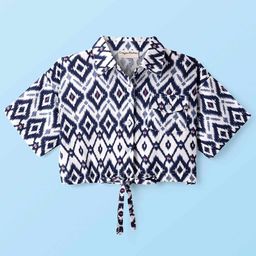 CrayonFlakes Girls Print Half Sleeves Crop Top-picture-37