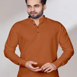 Kavyangle Creation Mandarin Collar Cotton Straight Kurta-picture-34