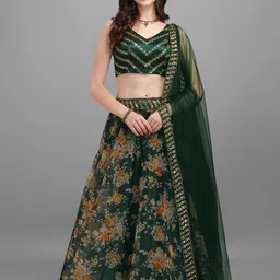 Piludi Printed Semi-Stitched Lehenga & Unstitched Blouse With Dupatta-picture-29