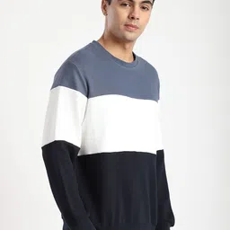 R&B Men Colourblocked Sweatshirt image 3