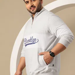 Sztori Plus Size Varsity Print Colourblocked Sweatshirt image 4