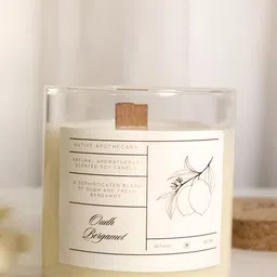 Native Apothecary Cream Oudh and Bergamot Scented Soywax Jar Candle image 5