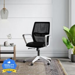 godrej interio Vurv Mid Back Fabric Study Arm Chair-picture-1