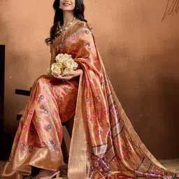 Bhagirath Fashion Ethnic Motifs Silk Blend Mysore Silk Saree image 5