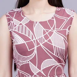 baesd BAESDWomen Abstract Printed Fit & Flare Mini Dress image 3