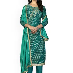 HERE&NOW Embellished Unstitched Dress Material-picture-18