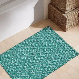 Homzz Green Hand Woven Reversible Polypropylene Floor Doormat image 2
