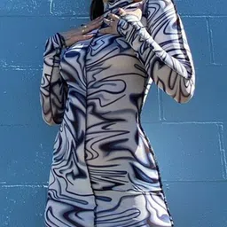 LULU & SKY Women Print Bodycon Mini Dress image 3