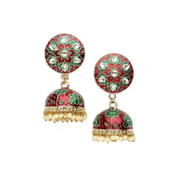 Anouk Gold-Plated Dome Shaped Jhumkas image 3