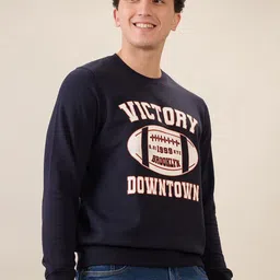 Parx Men Printed Round Neck Pullover Sweatshirt image 3