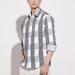 SHOWOFFFF Men Straight Checked Casual Shirt image 2