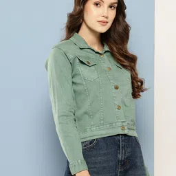 Aarika Spread Collar Denim Jacket image 3