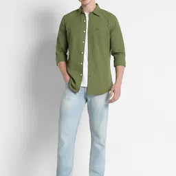 AMERICAN EAGLE OUTFITTERS Relaxed Fit Spread Collar Pure Cotton Casual Shirt image 3