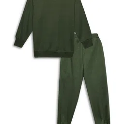 mack jonney VIMAL JONNEY Kids Pack Of 2 Typography Printed Cotton Fleece Sweatshirts With Joggers image 5