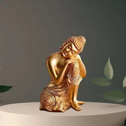 BECKON VENTURE Gold-Toned Buddha Idol Showpiece-image-33