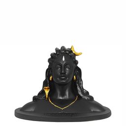 Navyaksh Black & Gold Toned Adiyogi Shiva God Idols Statue Showpiece-picture-30