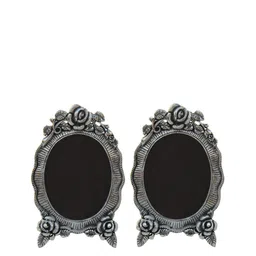 HANDICRAFTS PARADISE Silver-Toned Photo Frame Pair Showpiece-image-81