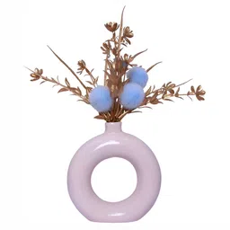 GW CREATIONS Round pot Light Pink Figurine Showpiece-image-69