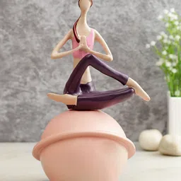 TAYHAA Pink & Purple Healthy Yoga Pose Figurine Showpiece-picture-41