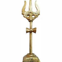 Navyaksh Yellow Religious Small Trishul Showpiece-image-59