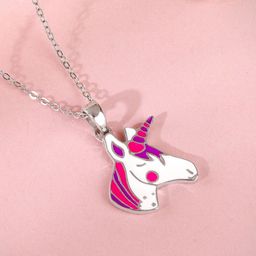 GIVA 925 Silver Rhodium-Plated Fairy Unicorn Kid's Pendant with Chain-picture-19