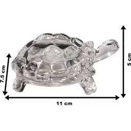 Navyaksh Transparent Tortoise Crystal Showpiece image 3