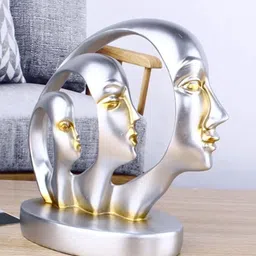 Mariner's Creation Silver-Toned Human Face Showpiece image 4