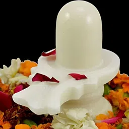 Navyaksh White Marble Shiv Ling Idol Showpiece image 3