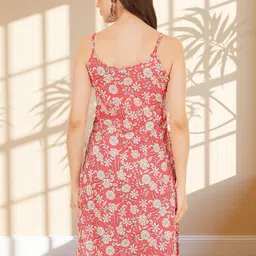 Diktmark Floral Printed Shoulder Straps Pure Cotton Straight Kurta image 3